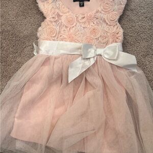 Elegant Pink Floral Kids Dress